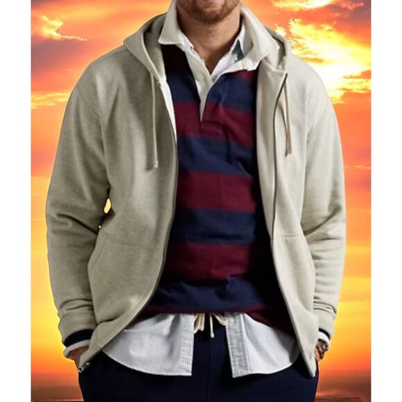 Polo Ralph Lauren Hoodie Full Zip Sweatshirt Jacket New Mens XL New Fast Ship